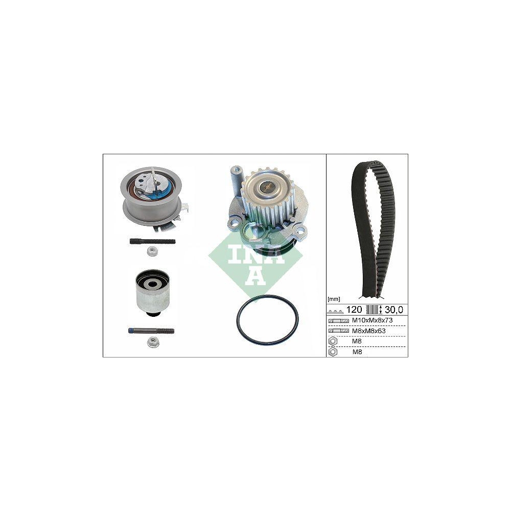 Wasserpumpe + Zahnriemensatz INA 530 0201 32 f&uuml;r AUDI FORD SEAT SKODA VW