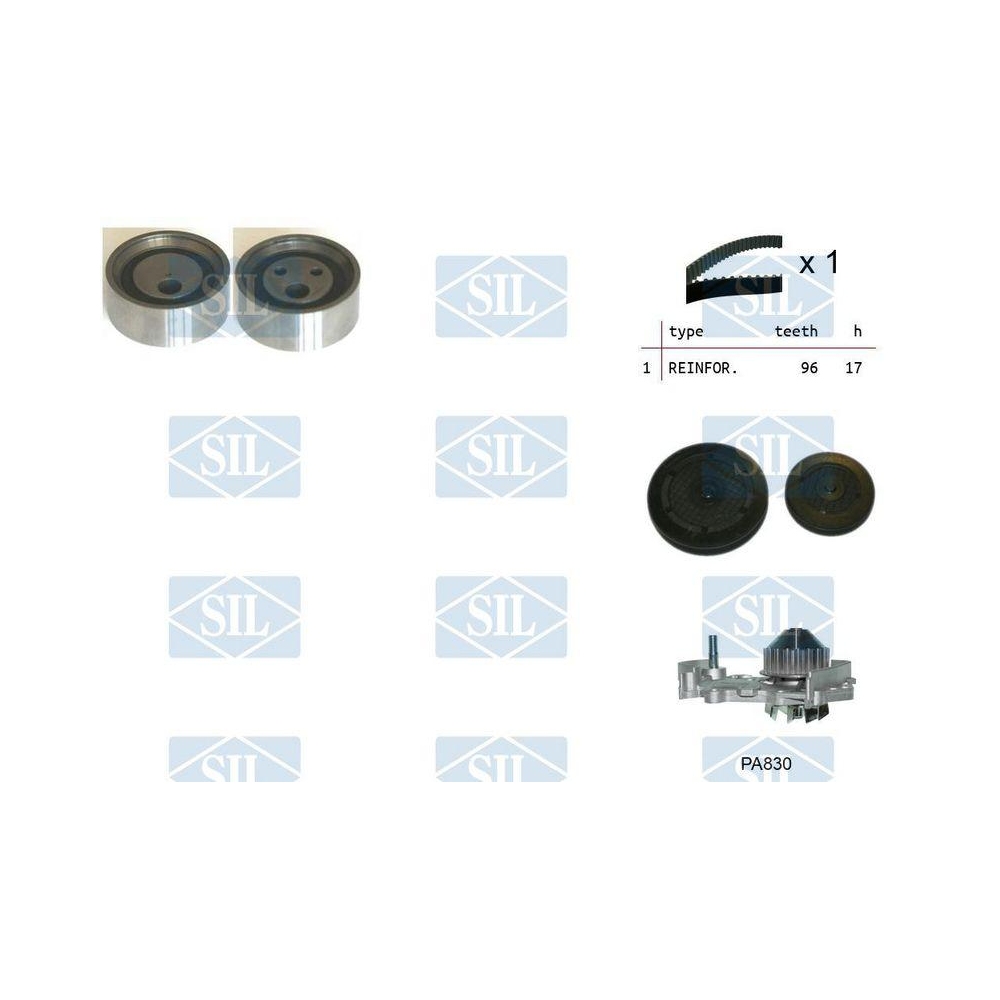 Wasserpumpe + Zahnriemensatz Saleri SIL K2PA830 f&uuml;r NISSAN RENAULT DACIA