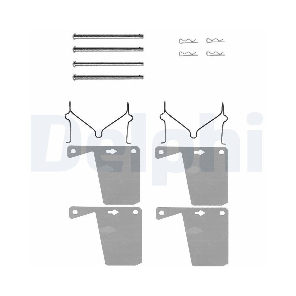 DELPHI LX0028 Zubeh&ouml;rsatz, Scheibenbremsbelag f&uuml;r, Vorderachse