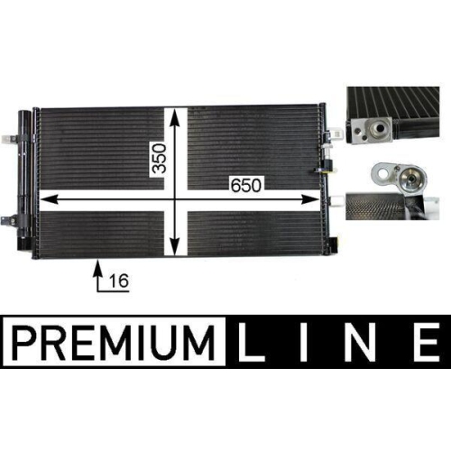 MAHLE AC 738 000P Kondensator, Klimaanlage BEHR *** PREMIUM LINE *** f&uuml;r AUDI VW
