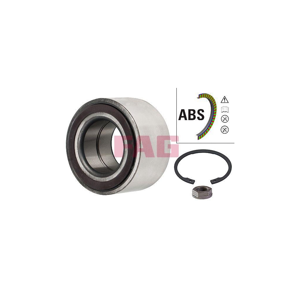 Radlagersatz Schaeffler FAG 713 6405 00 für CITROËN PEUGEOT, Hinterachse