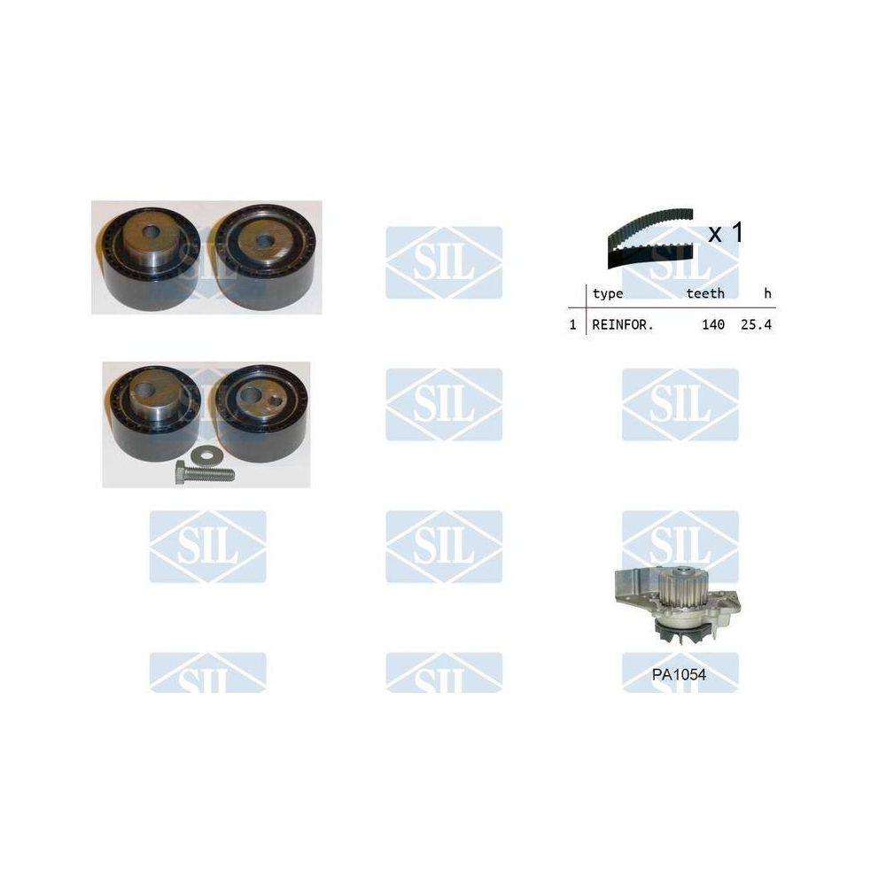 Wasserpumpe + Zahnriemensatz Saleri SIL K3PA1054 f&uuml;r CITRO&Euml;N FIAT LANCIA PEUGEOT