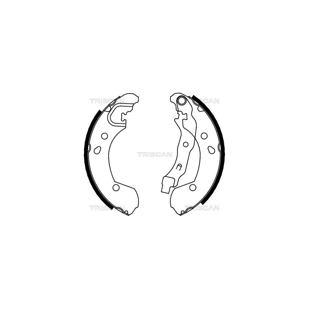 Bremsbackensatz TRISCAN 8100 14002 f&uuml;r NISSAN RENAULT, Hinterachse