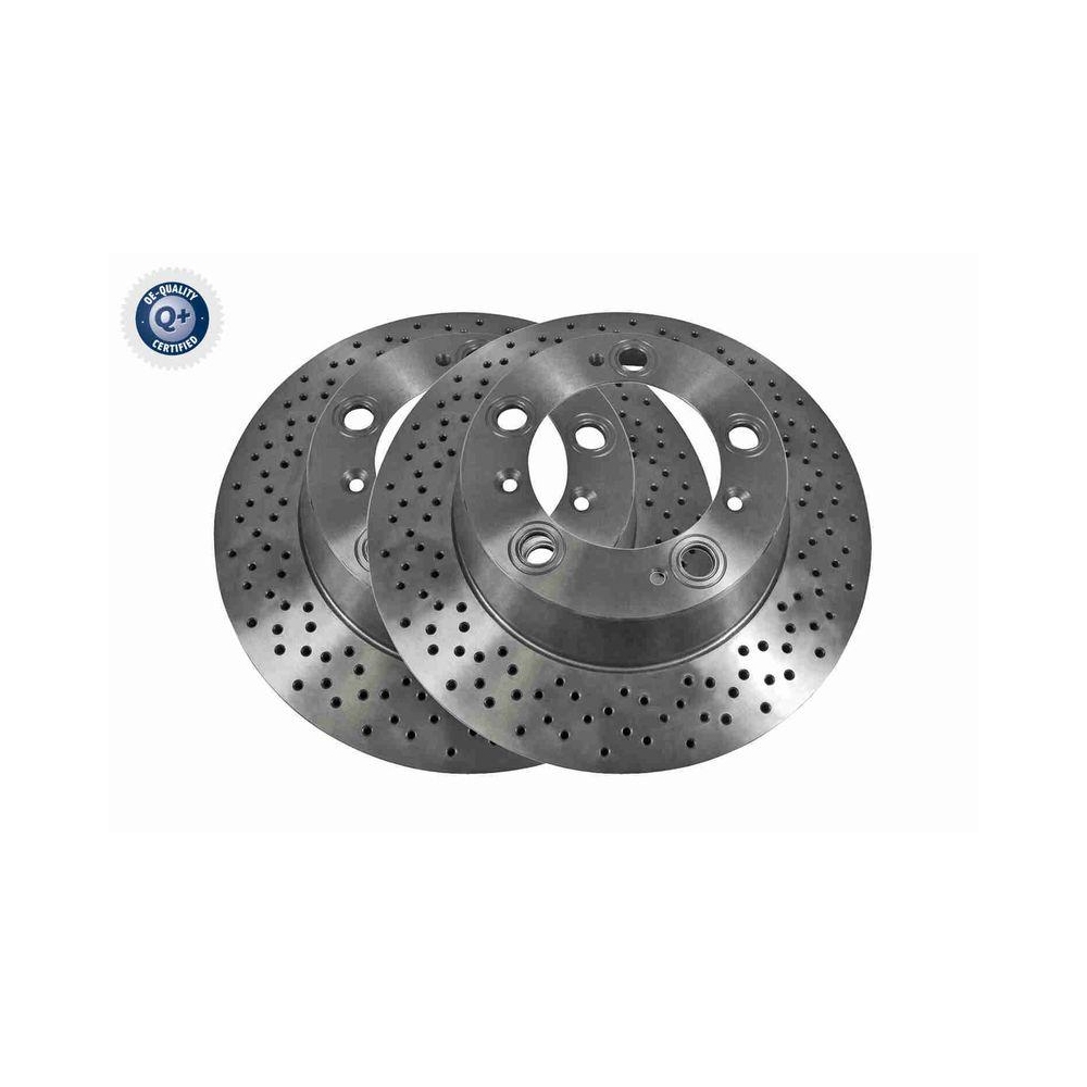 VAICO V45-80002 2 St&uuml;ck Bremsscheiben Q+, Erstausr&uuml;sterqualit&auml;t f&uuml;r PORSCHE, Hinterachse