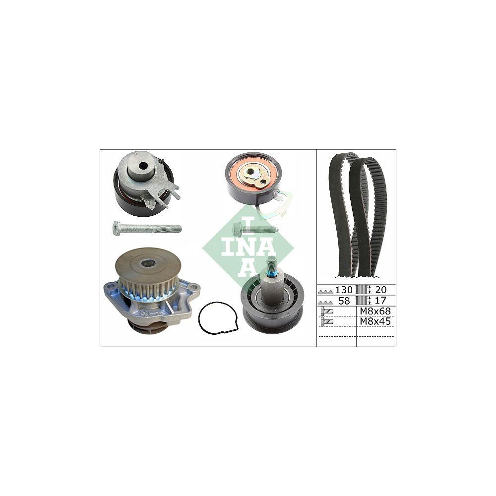 Wasserpumpe + Zahnriemensatz INA 530 0538 30 f&uuml;r SEAT SKODA VW