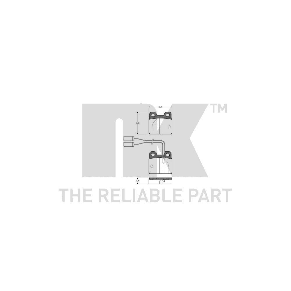 Bremsbelagsatz, Scheibenbremse NK 221006 f&uuml;r ALFA ROMEO, Hinterachse