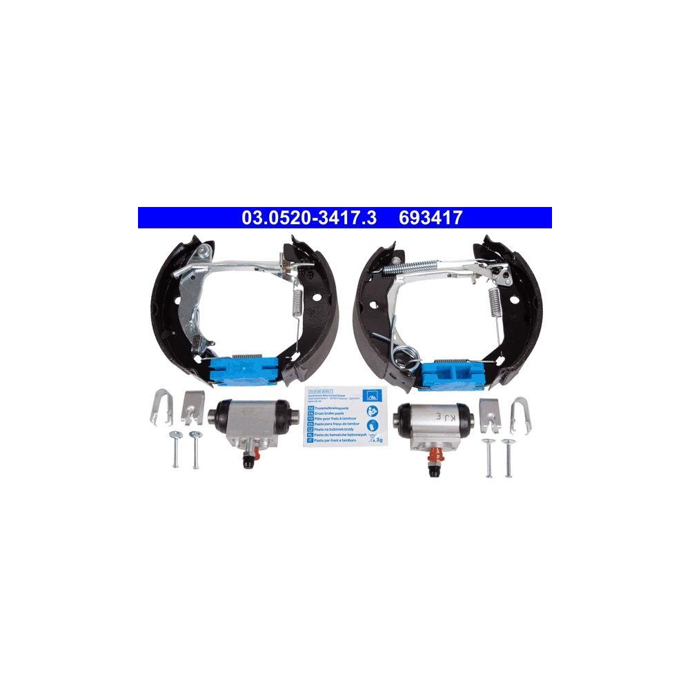 Bremsbackensatz ATE 03.0520-3417.3 Original ATE TopKit für, Hinterachse