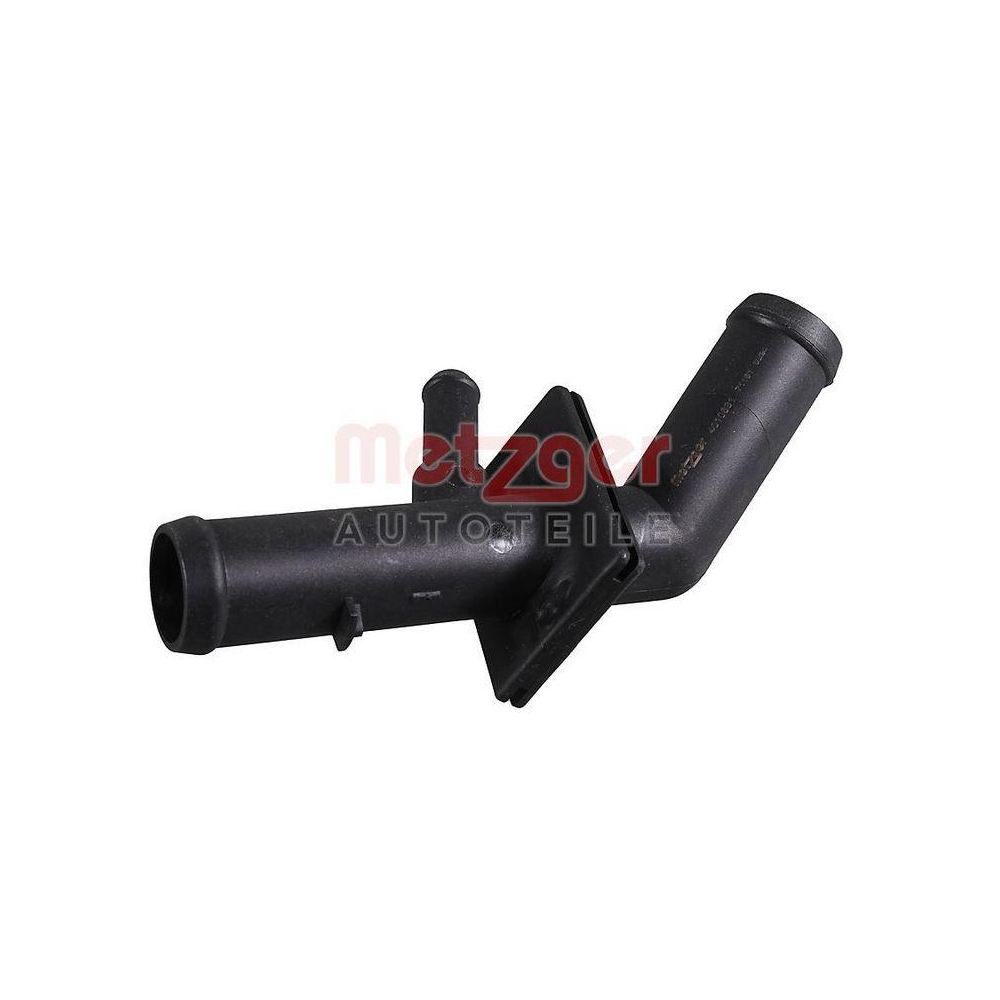 Kühlmittelflansch METZGER 4010631 für MERCEDES-BENZ, am Wärmetauscher, hinten
