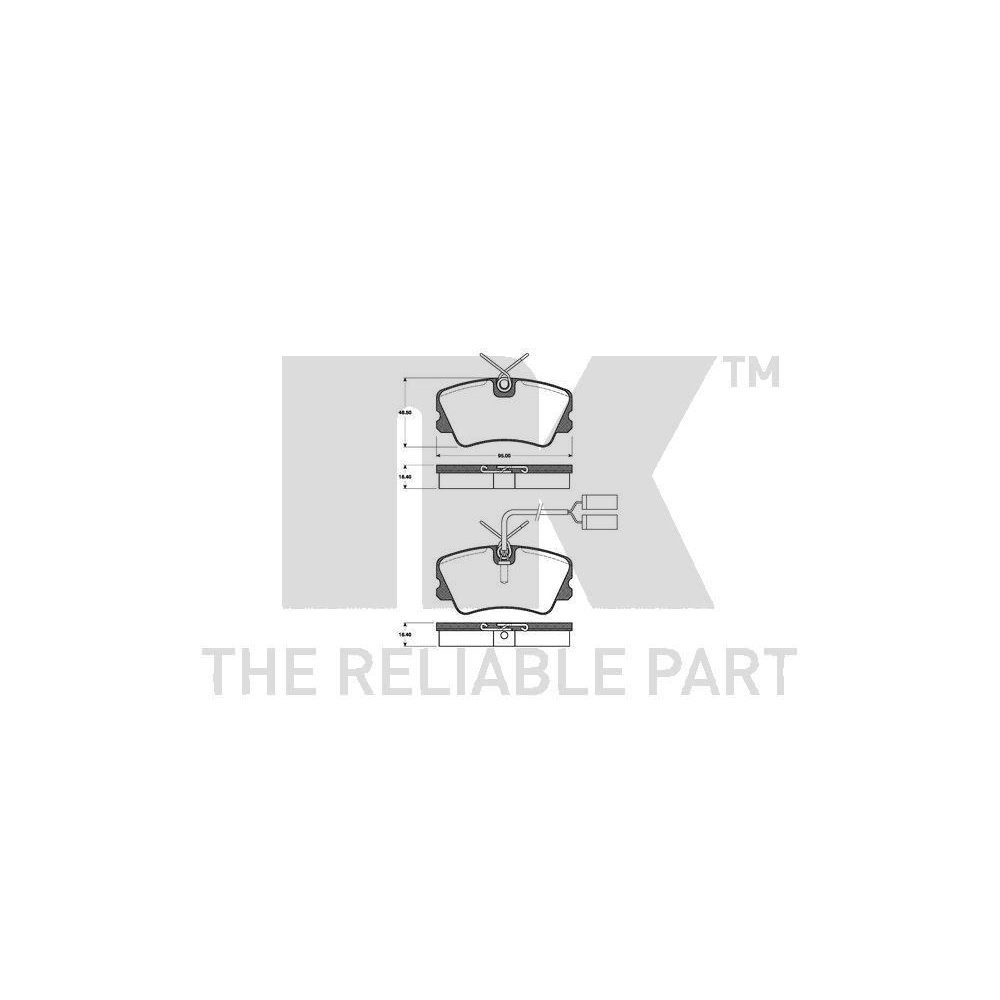 Bremsbelagsatz, Scheibenbremse NK 221008 f&uuml;r ALFA ROMEO, Vorderachse