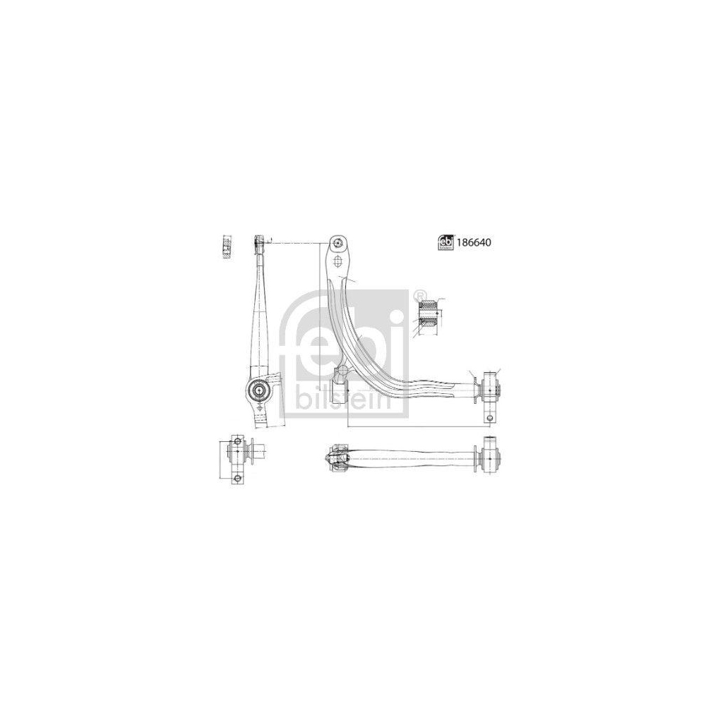FEBI BILSTEIN Lenker, Radaufh&auml;ngung 186640 f&uuml;r CITRO&Euml;N, Vorderachse rechts