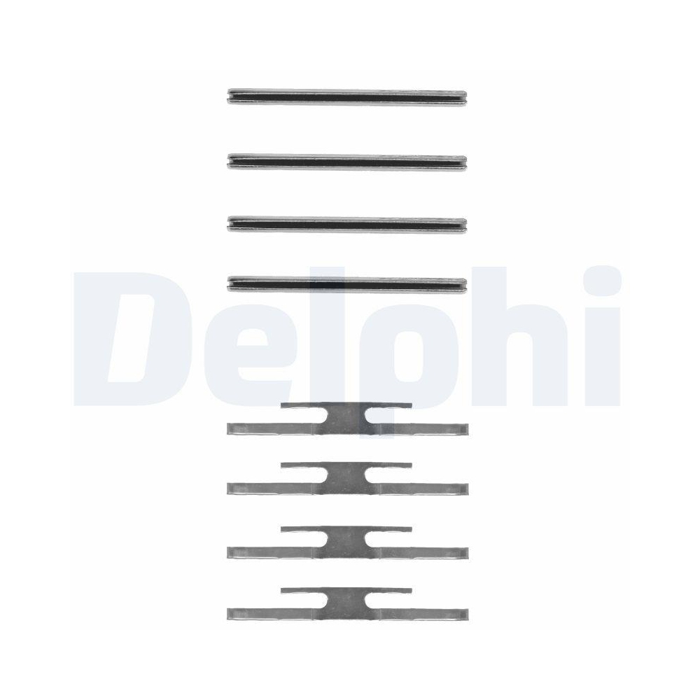 DELPHI LX0055 Zubehörsatz, Scheibenbremsbelag für, Vorderachse