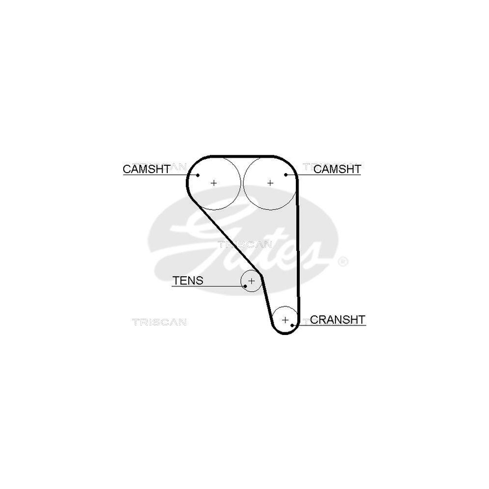 Zahnriemen TRISCAN 8645 5433xs f&uuml;r FORD MAZDA VOLVO FORD USA DANA