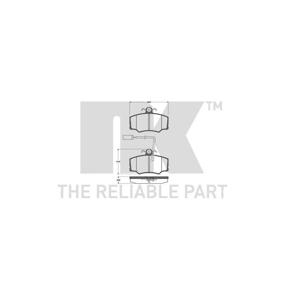 Bremsbelagsatz, Scheibenbremse NK 221011 für ALFA ROMEO, Vorderachse