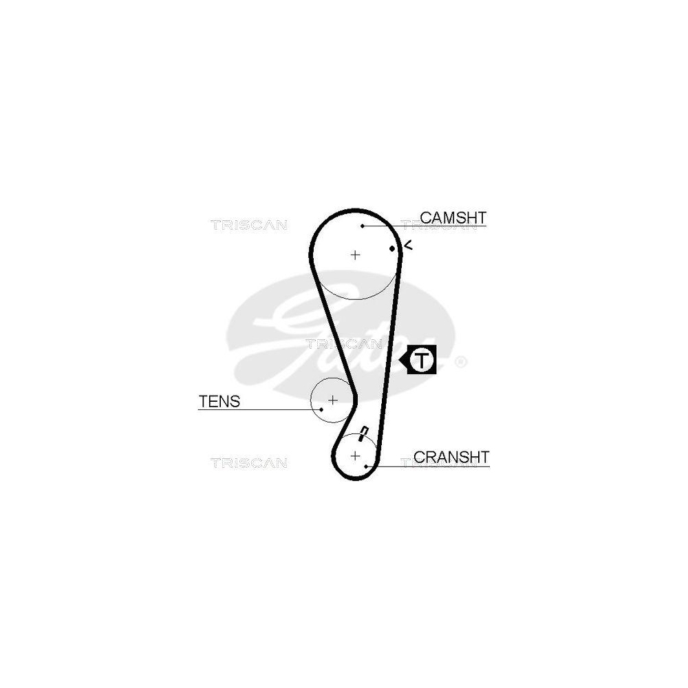 Zahnriemen TRISCAN 8645 5434xs f&uuml;r MITSUBISHI CHEVROLET DAEWOO JOHN DEERE DANA