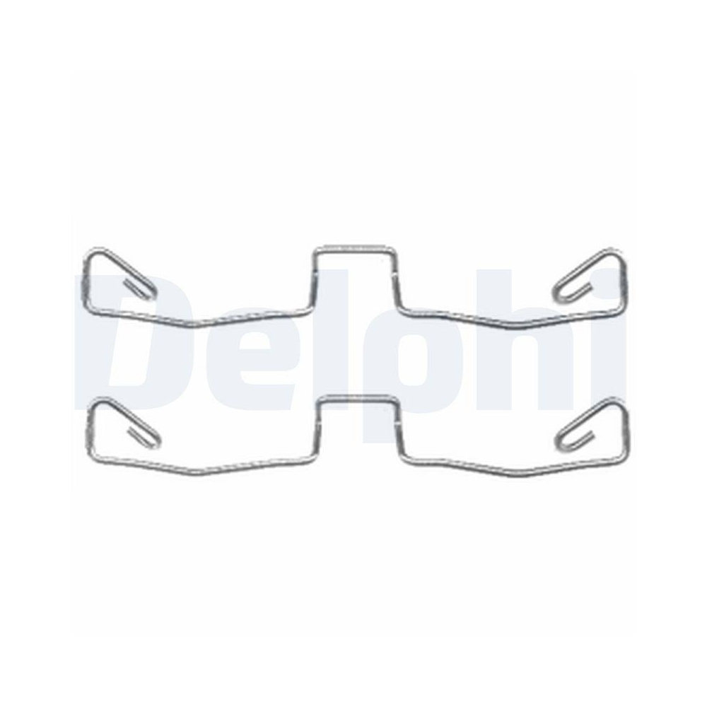 Zubehörsatz, Scheibenbremsbelag DELPHI LX0448 für AUDI, Vorderachse