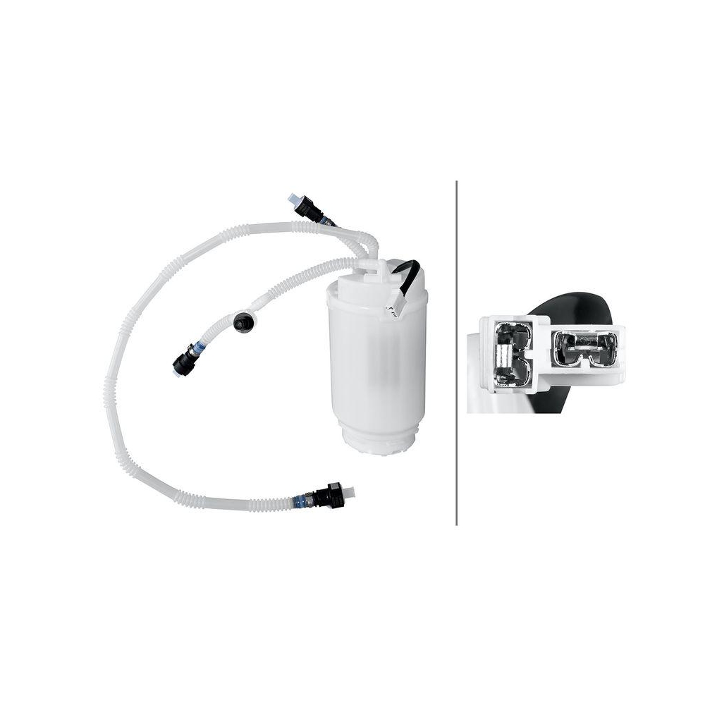 HELLA Schlingertopf, Kraftstoffpumpe 8TF 358 306-351 f&uuml;r PORSCHE VW, links