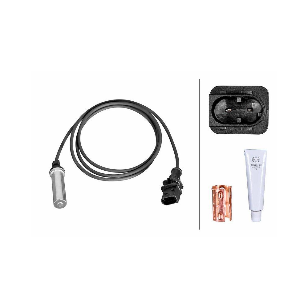 HELLA Sensor, Raddrehzahl 6PU 230 052-441 für MERCEDES-BENZ, Hinterachse links