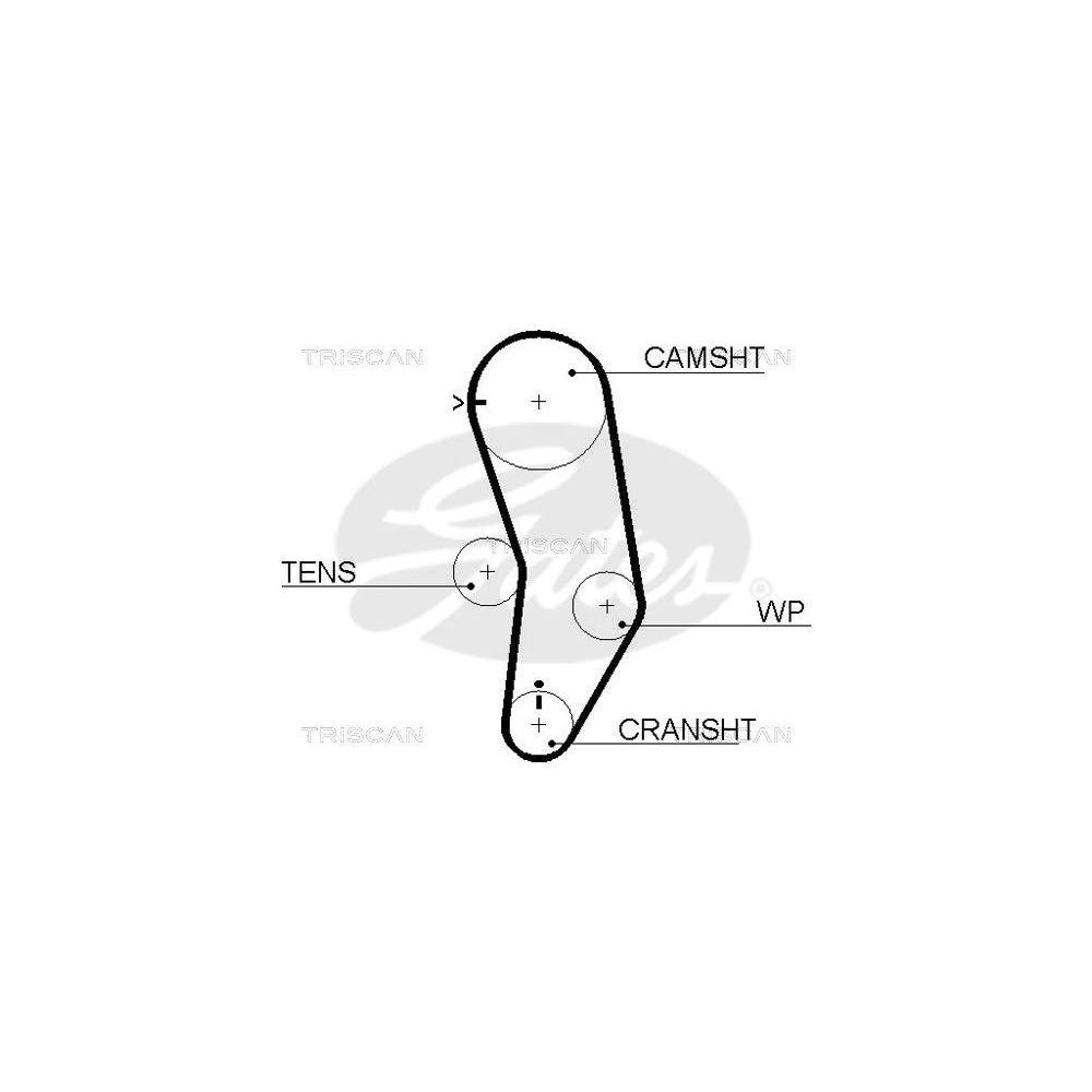 Zahnriemen TRISCAN 8645 5441xs f&uuml;r MITSUBISHI DANA