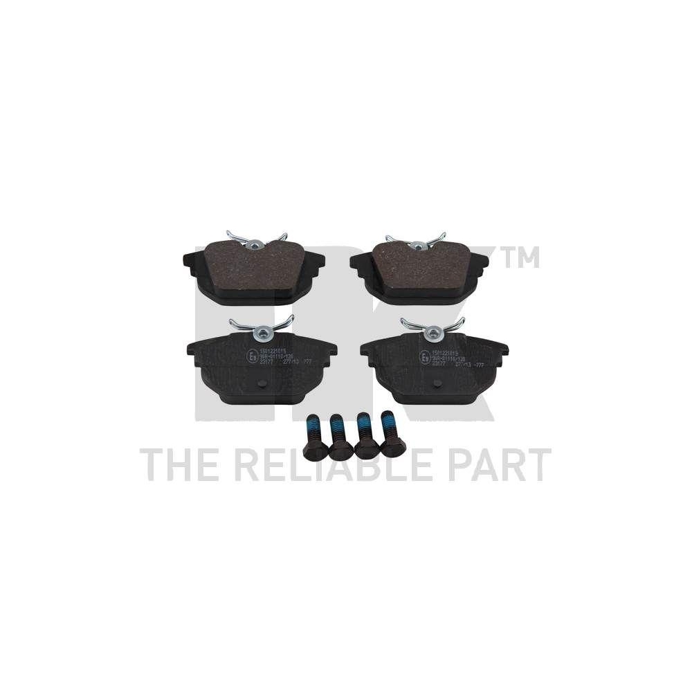 Bremsbelagsatz, Scheibenbremse NK 221019 f&uuml;r ALFA ROMEO FIAT LANCIA, Hinterachse