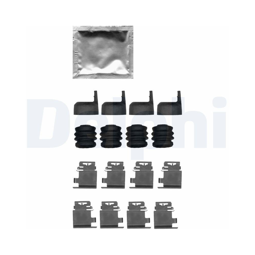 DELPHI LX0687 Zubeh&ouml;rsatz, Scheibenbremsbelag f&uuml;r, Hinterachse, Vorderachse