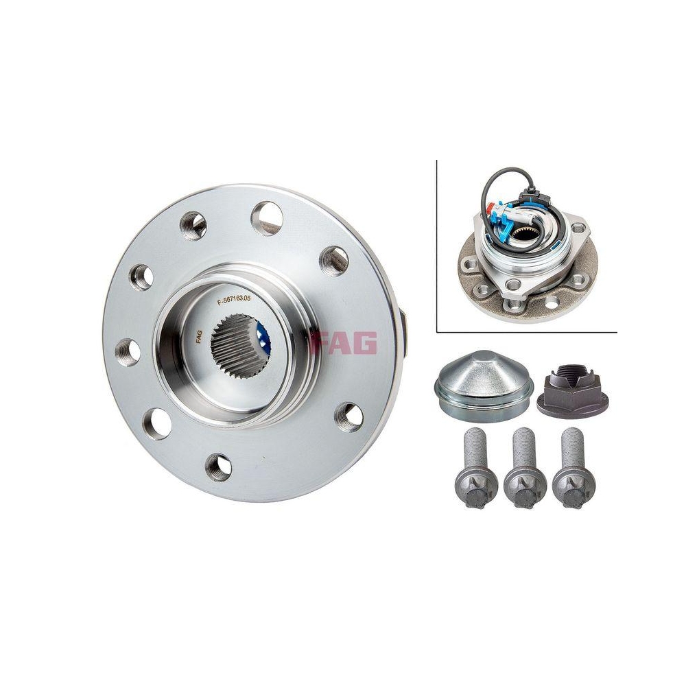 Radlagersatz Schaeffler FAG 713 6443 20 für OPEL VAUXHALL GENERAL MOTORS