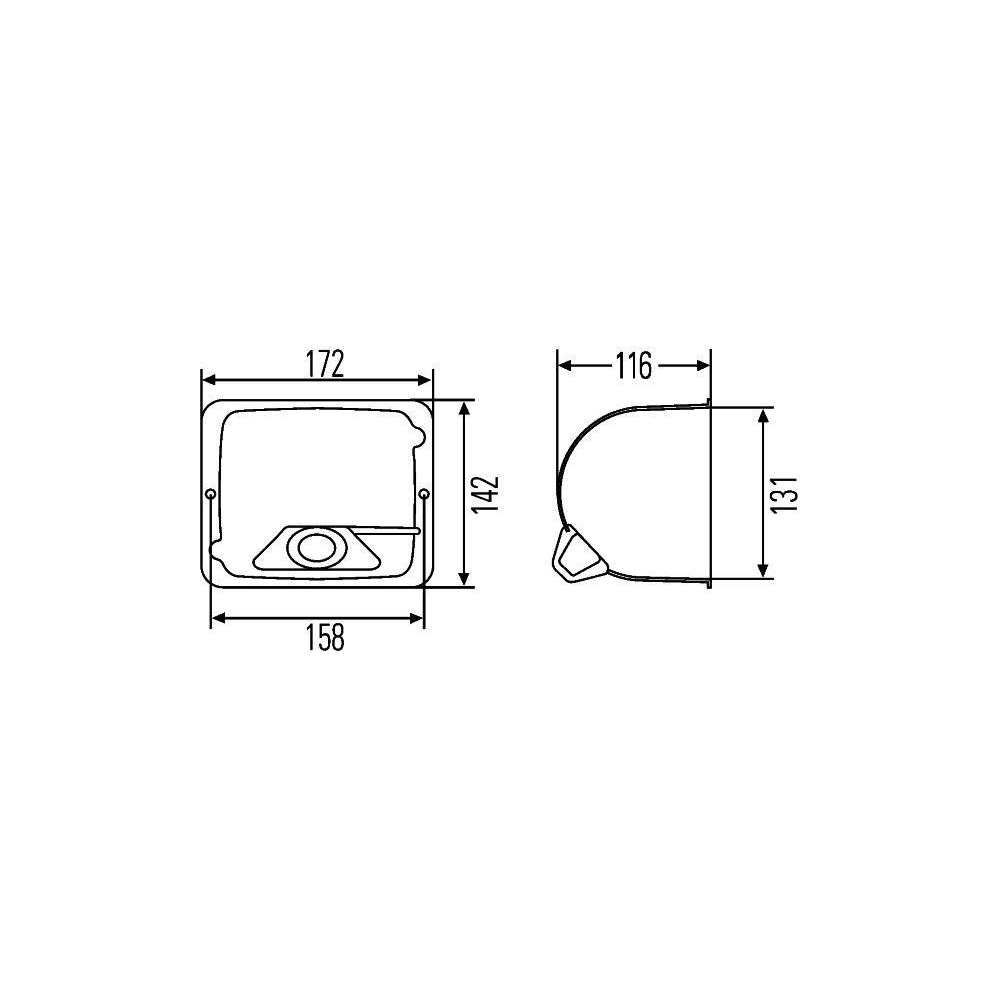 HELLA Gehäuse, Hauptscheinwerfer 9BG 127 426-001 für CASE IH O&K LIEBHERR KÖGEL
