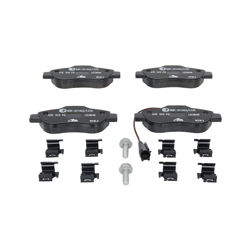 Bremsbelagsatz, Scheibenbremse ATE 13.0470-3846.2 ATE Ceramic f&uuml;r FIAT FORD