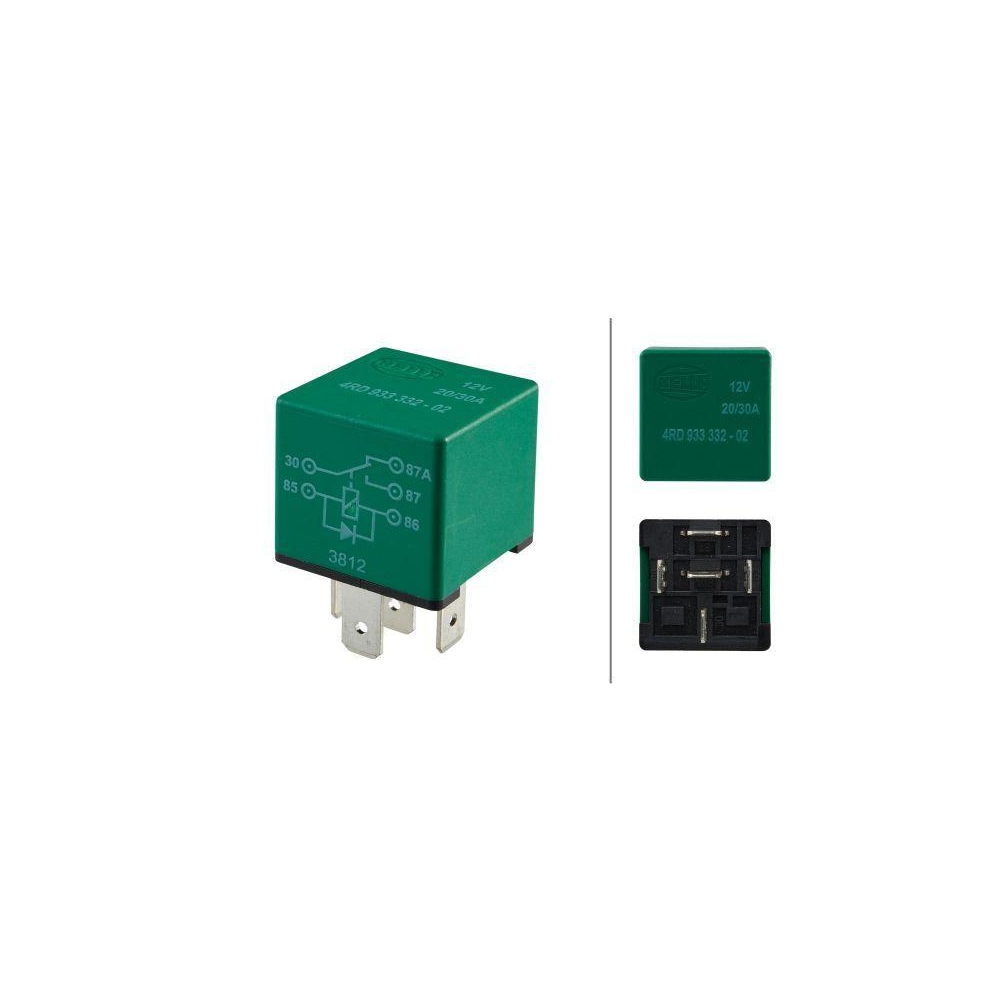 HELLA Relais, Arbeitsstrom 4RD 933 332-021 für VOLVO FENDT KOMATSU AGCO YANMAR