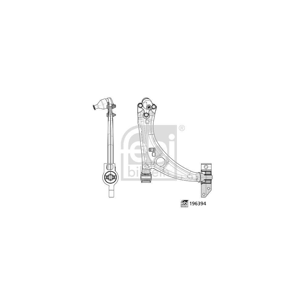 Lenker, Radaufh&auml;ngung FEBI BILSTEIN 196394 f&uuml;r VW, Vorderachse rechts
