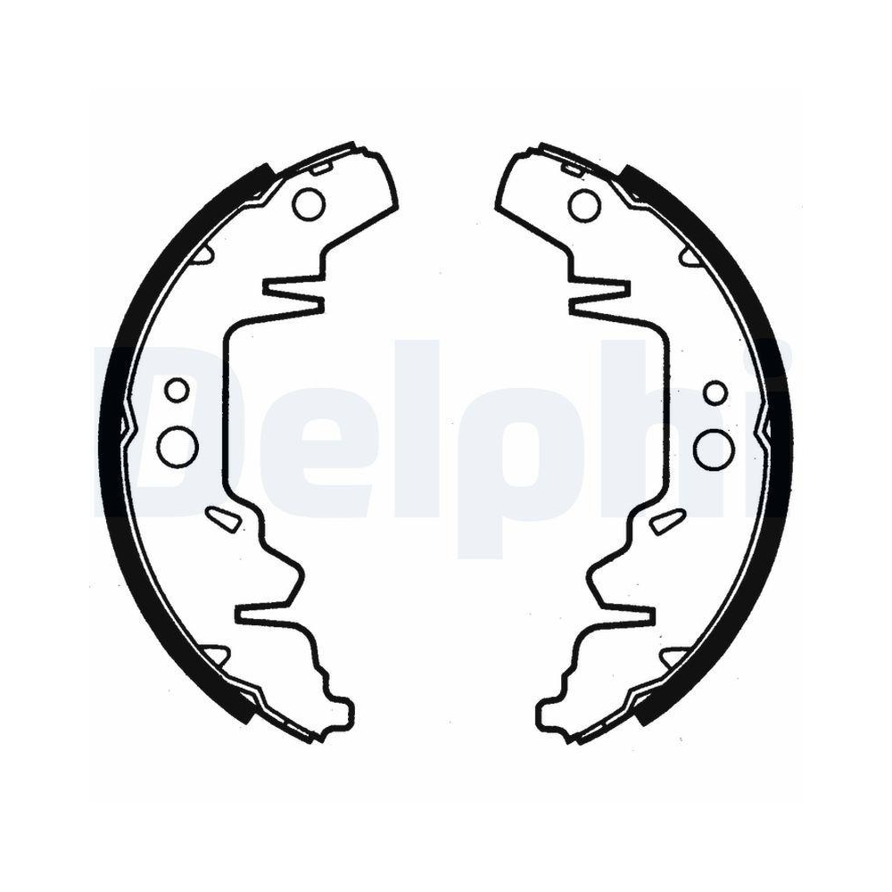 DELPHI LS1814 Bremsbackensatz f&uuml;r CHRYSLER DODGE KIA PLYMOUTH, Hinterachse