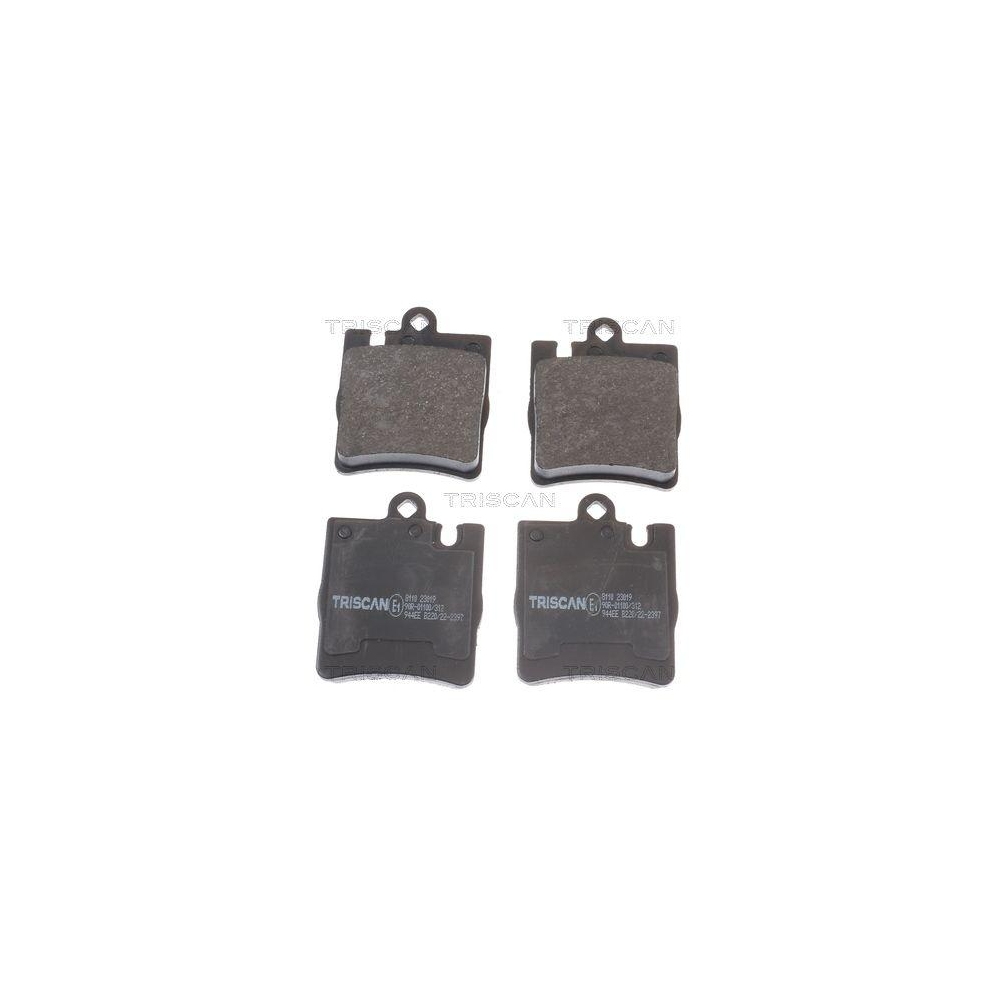 Bremsbelagsatz, Scheibenbremse TRISCAN 8110 23019 f&uuml;r MERCEDES-BENZ, Hinterachse