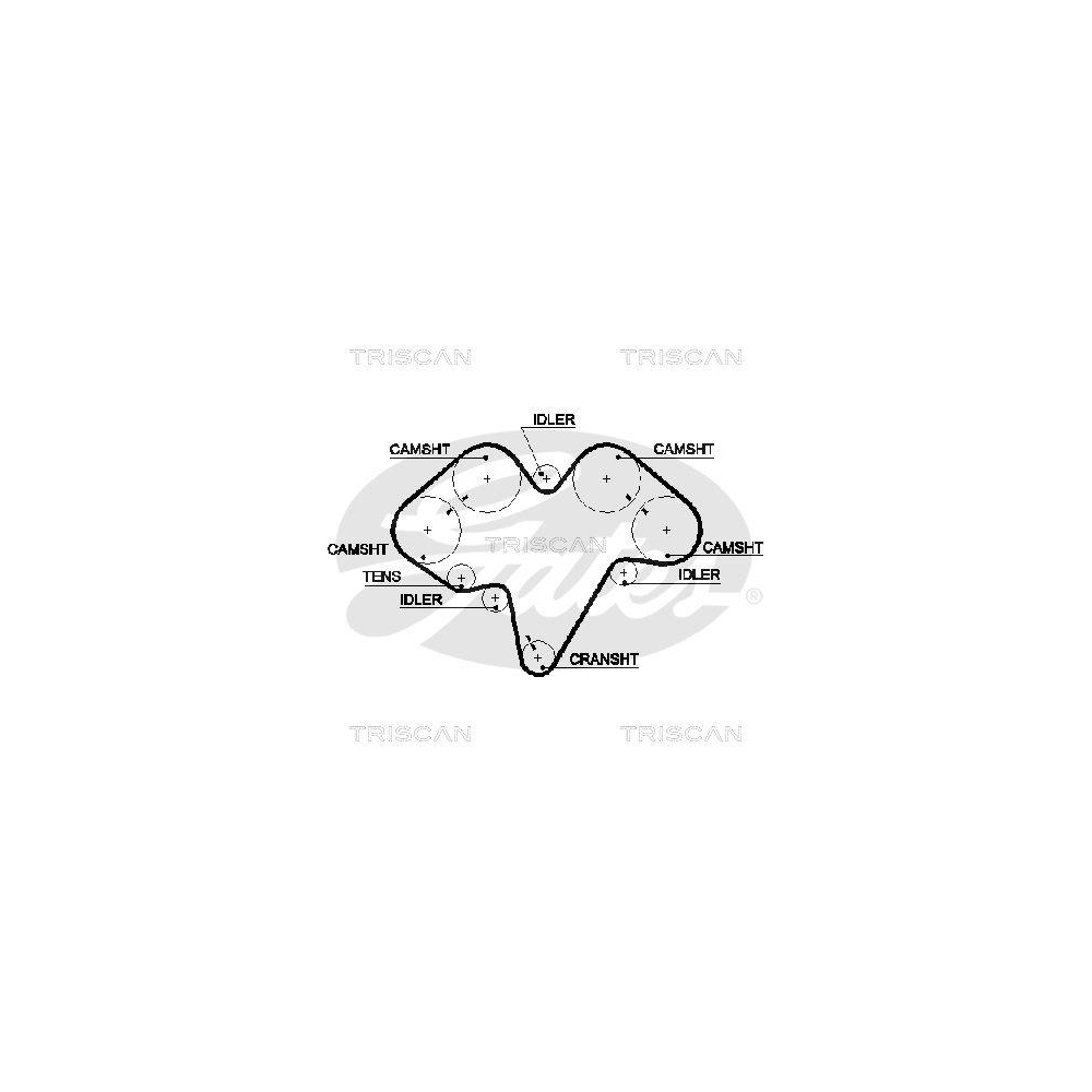 Zahnriemen TRISCAN 8645 5476xs f&uuml;r ALFA ROMEO LANCIA DANA