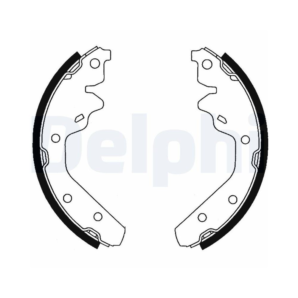 DELPHI LS1820 Bremsbackensatz für CHRYSLER DODGE PLYMOUTH, Hinterachse