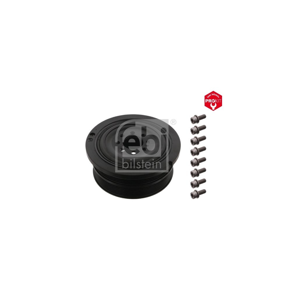 Febi Bilstein 34279 Riemenscheibe (entkoppelt) f&uuml;r Kurbelwelle, mit Schrauben , 1 St&uuml;ck