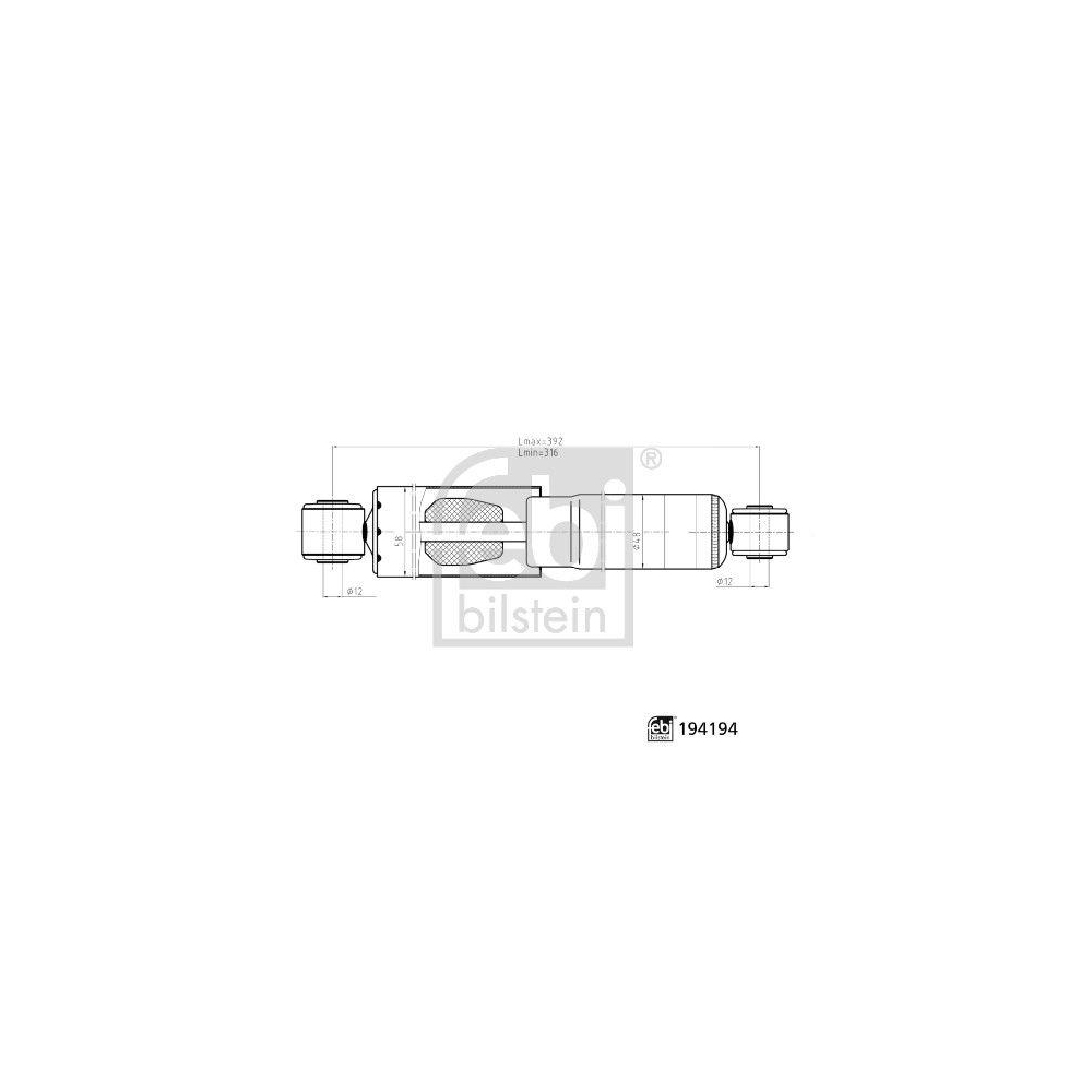 FEBI BILSTEIN Sto&szlig;d&auml;mpfer 194194 f&uuml;r NISSAN RENAULT, Hinterachse links