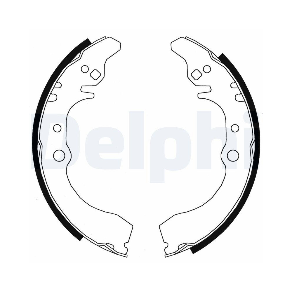 DELPHI LS1823 Bremsbackensatz für DAIHATSU VAUXHALL PIAGGIO, Hinterachse