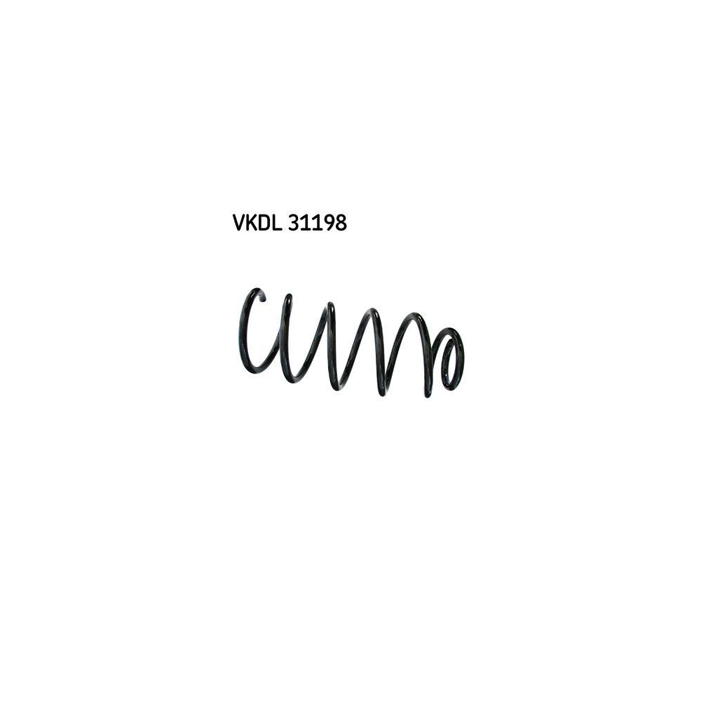 Fahrwerksfeder SKF VKDL 31198 f&uuml;r VW, Vorderachse, f&uuml;r Fahrzeuge mit Klimaanlage