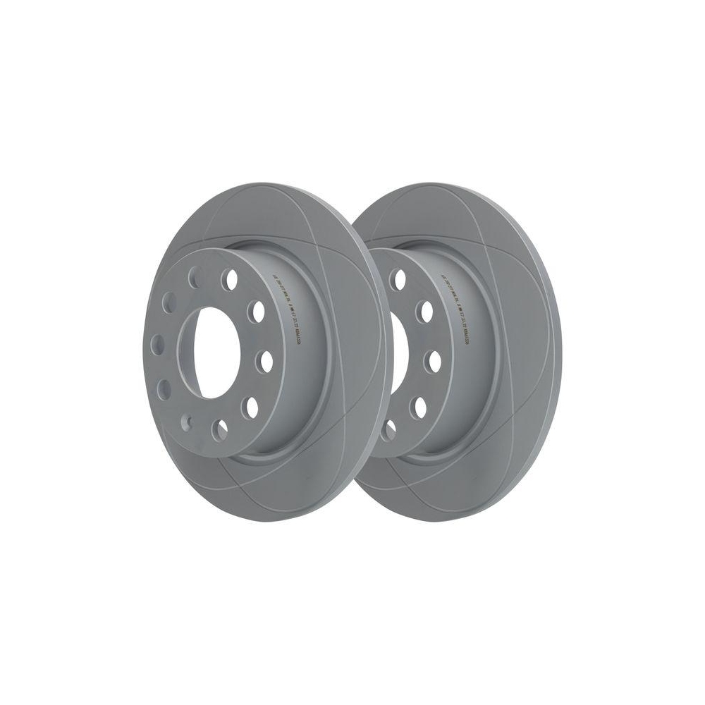 Bremsscheibe ATE 24.0310-0277.1 PowerDisc f&uuml;r SEAT SKODA VAG, Hinterachse