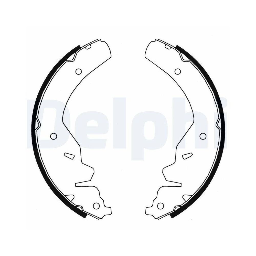 DELPHI LS1825 Bremsbackensatz für KIA, Hinterachse