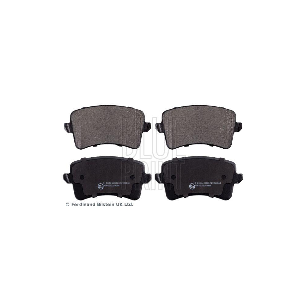 Bremsbelagsatz, Scheibenbremse BLUE PRINT ADV184215 f&uuml;r AUDI, Hinterachse