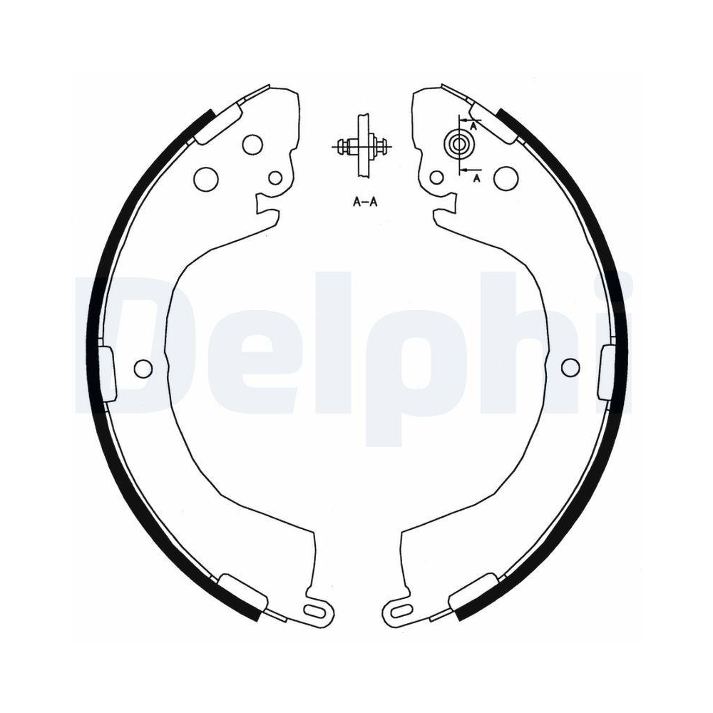 DELPHI LS1826 Bremsbackensatz f&uuml;r MITSUBISHI, Hinterachse