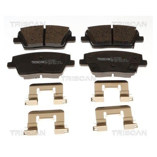 TRISCAN 8110 43084 Bremsbelagsatz, Scheibenbremse f&uuml;r HYUNDAI, Hinterachse