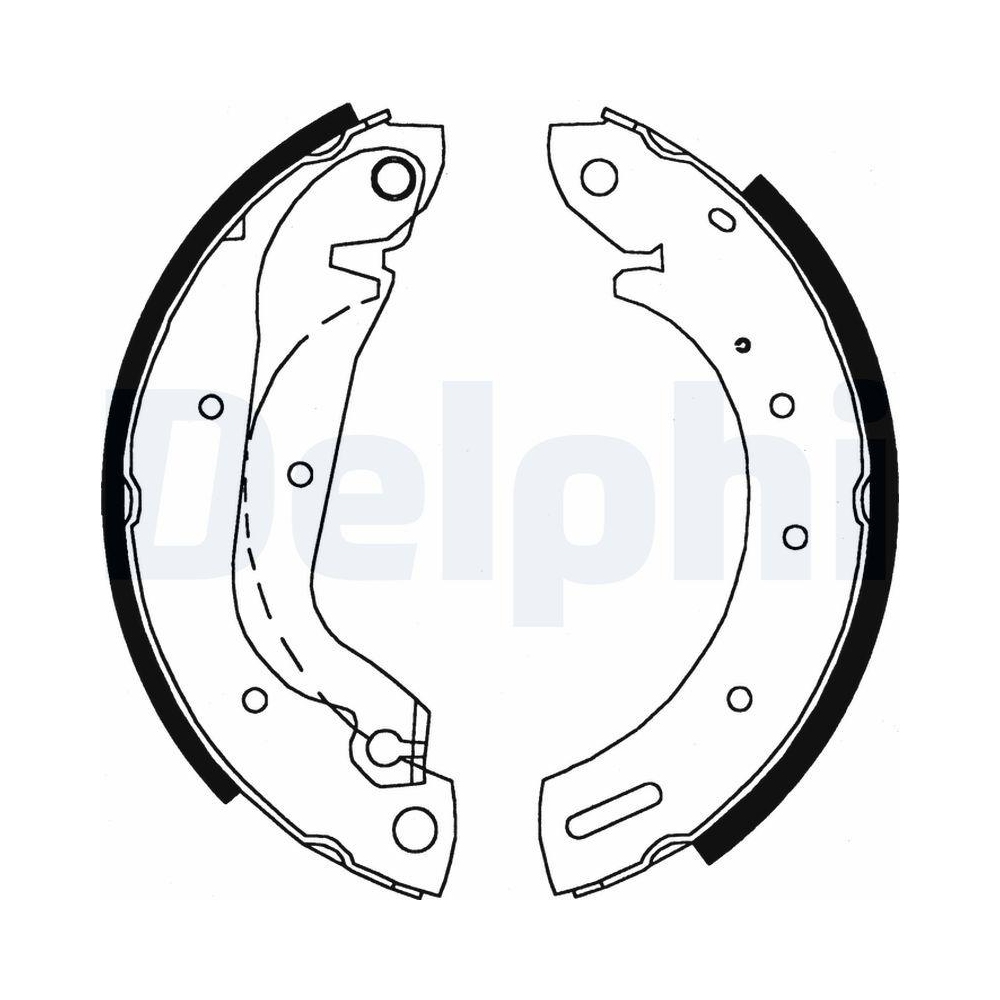 DELPHI LS1827 Bremsbackensatz f&uuml;r FORD NISSAN, Hinterachse