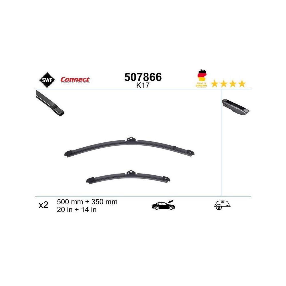 Wischblatt SWF 507866 CONNECT MADE IN GERMANY f&uuml;r, vorne