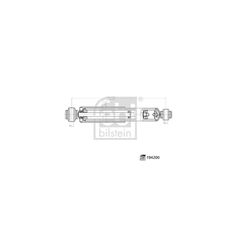 FEBI BILSTEIN Sto&szlig;d&auml;mpfer 194200 f&uuml;r NISSAN OPEL RENAULT VAUXHALL