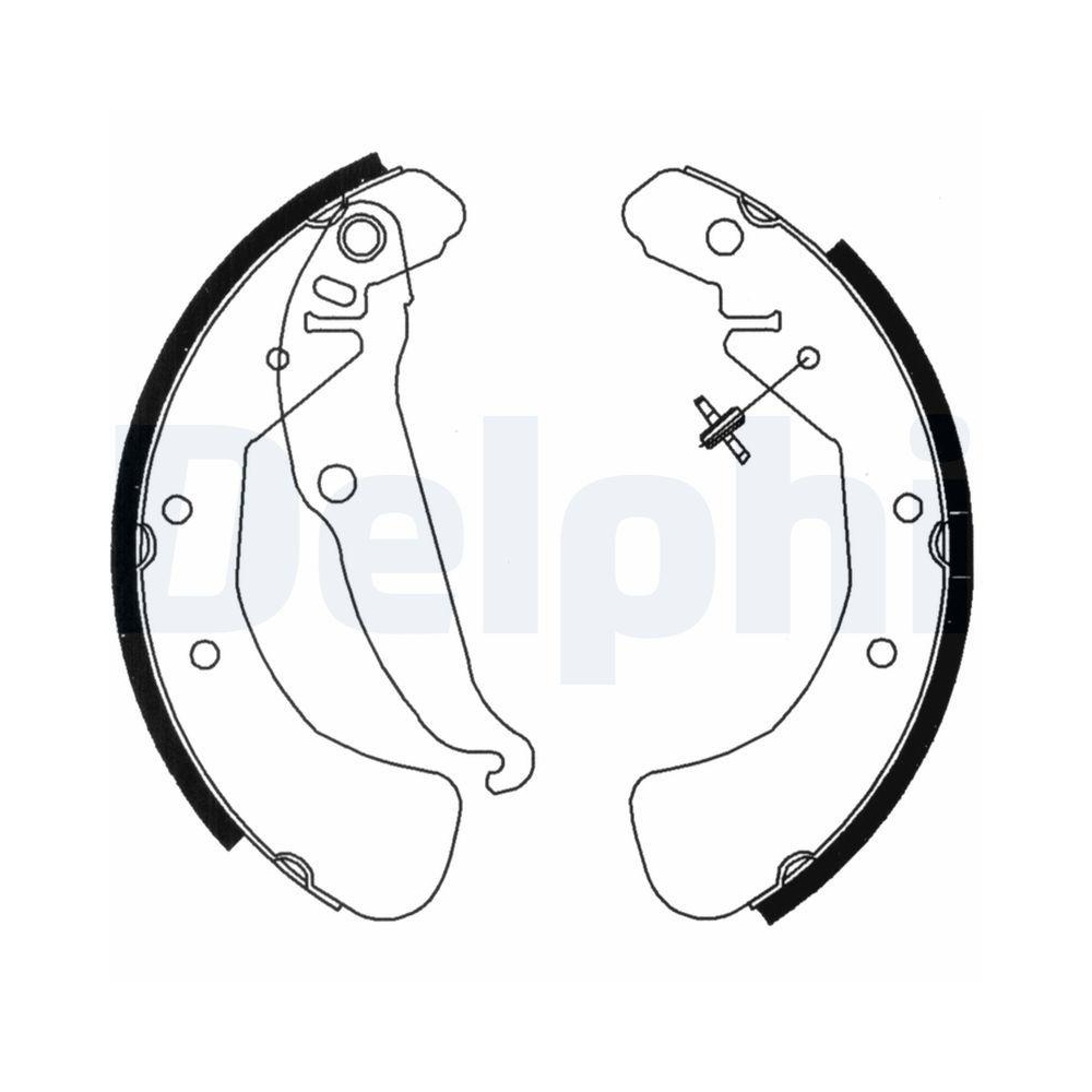 DELPHI LS1829 Bremsbackensatz für OPEL VAUXHALL CHEVROLET, Hinterachse