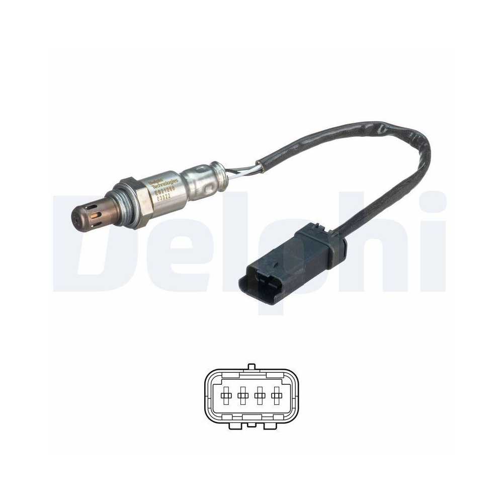 DELPHI ES21266-12B1 Lambdasonde f&uuml;r OPEL VAUXHALL, nach Katalysator