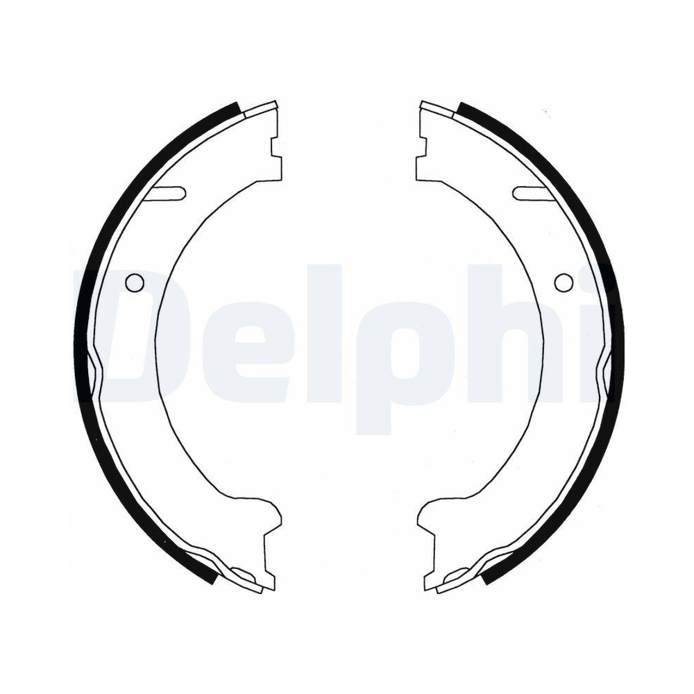DELPHI LS1832 Bremsbackensatz, Feststellbremse f&uuml;r VOLVO, Hinterachse