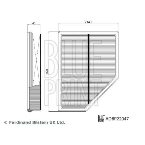BLUE PRINT ADBP220246 Luftfilter f&uuml;r GEELY