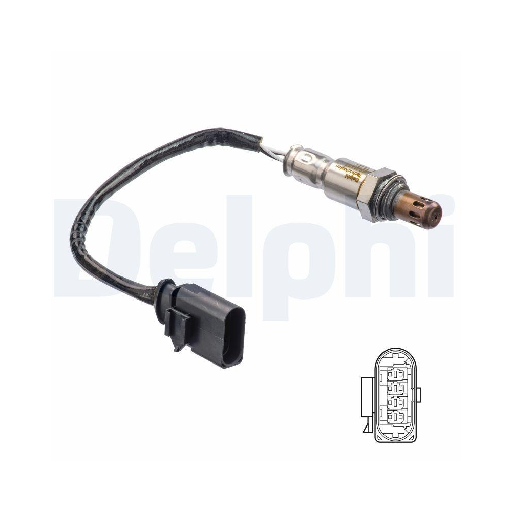DELPHI ES21267-12B1 Lambdasonde f&uuml;r SEAT SKODA VW, nach Katalysator